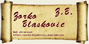 Zorko Blašković vizit kartica